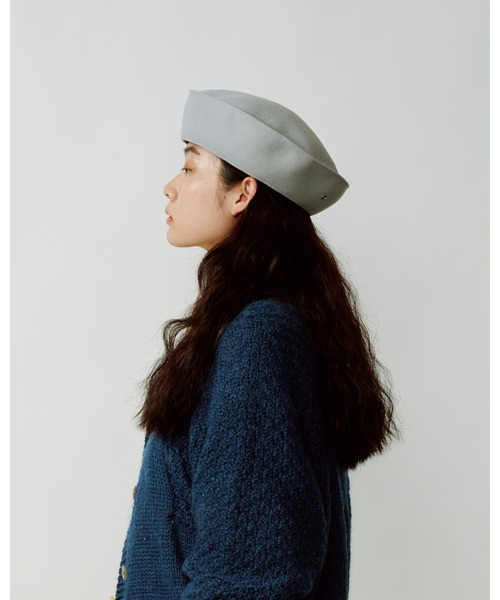 La Maison de Lyllis（メゾンドリリス）の「MARINE BERET ﾏﾘﾝﾍﾞﾚｰ/ La Maison de Lyllis メゾンドリリス 2223007（ハンチング/ベレー帽・レディース・ブラウン/オリーブ/シルバー/パープル系その他・57cm）」の5枚目の写真