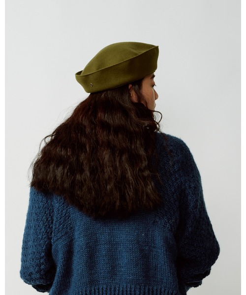 La Maison de Lyllis（メゾンドリリス）の「MARINE BERET ﾏﾘﾝﾍﾞﾚｰ/ La Maison de Lyllis メゾンドリリス 2223007（ハンチング/ベレー帽・レディース・ブラウン/オリーブ/シルバー/パープル系その他・57cm）」の9枚目の写真