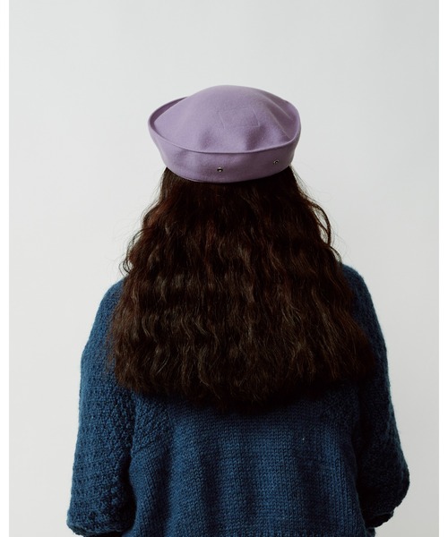 La Maison de Lyllis（メゾンドリリス）の「MARINE BERET ﾏﾘﾝﾍﾞﾚｰ/ La Maison de Lyllis メゾンドリリス 2223007（ハンチング/ベレー帽・レディース・ブラウン/オリーブ/シルバー/パープル系その他・57cm）」の18枚目の写真
