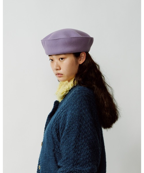 La Maison de Lyllis（メゾンドリリス）の「MARINE BERET ﾏﾘﾝﾍﾞﾚｰ/ La Maison de Lyllis メゾンドリリス 2223007（ハンチング/ベレー帽・レディース・ブラウン/オリーブ/シルバー/パープル系その他・57cm）」の12枚目の写真