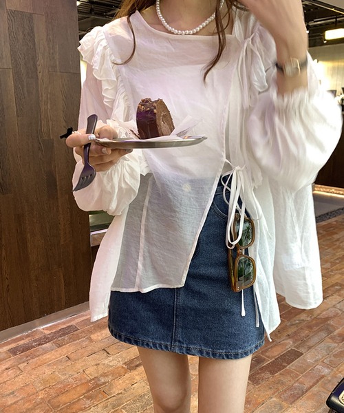 Auntie Rosa（アンティローザ）の「スクエアキャミソール（タンクトップ・レディース・ホワイト/ブラック/グレー・FREE）」の4枚目の写真