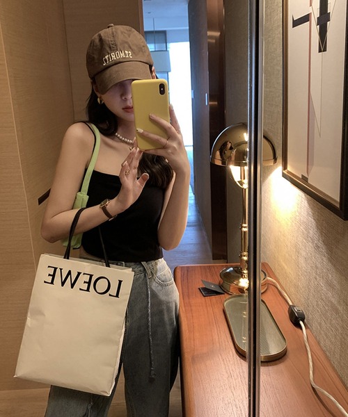 Auntie Rosa（アンティローザ）の「スクエアキャミソール（タンクトップ・レディース・ホワイト/ブラック/グレー・FREE）」の11枚目の写真