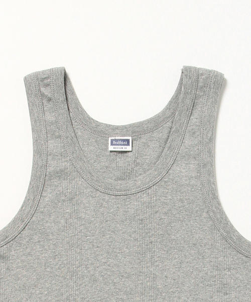 Healthknit(ヘルスニット)の「Healthknit / フライスタンクトップ(タンクトップ・メンズ・グレー/ブラック・LARGE/MEDIUM)」の10枚目の写真