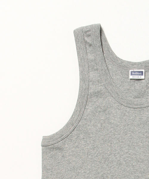 Healthknit(ヘルスニット)の「Healthknit / フライスタンクトップ(タンクトップ・メンズ・グレー/ブラック・LARGE/MEDIUM)」の11枚目の写真