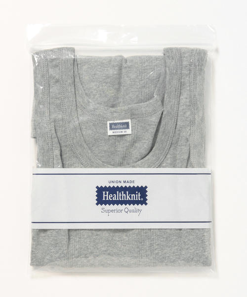 Healthknit(ヘルスニット)の「Healthknit / フライスタンクトップ(タンクトップ・メンズ・グレー/ブラック・LARGE/MEDIUM)」の3枚目の写真