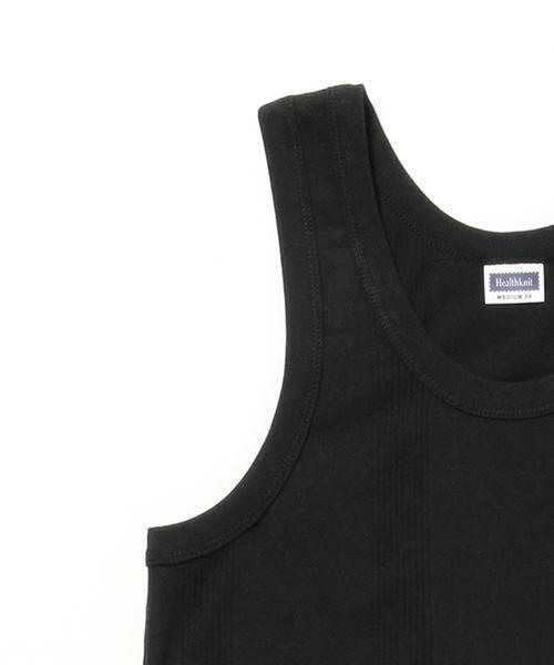 Healthknit(ヘルスニット)の「Healthknit / フライスタンクトップ(タンクトップ・メンズ・グレー/ブラック・LARGE/MEDIUM)」の5枚目の写真
