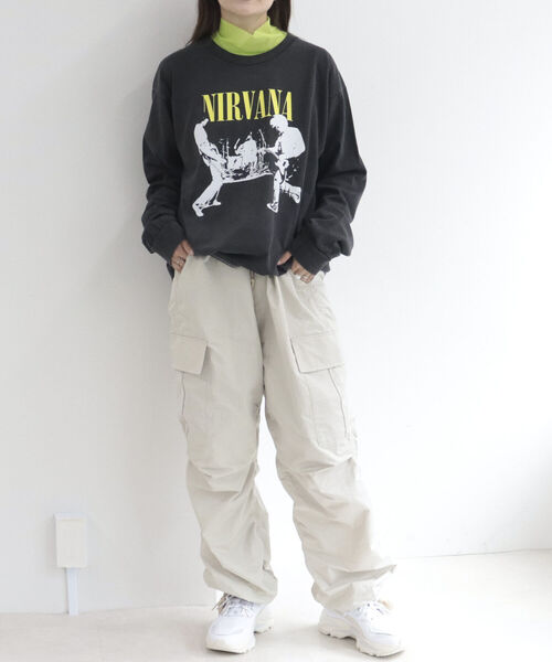 GOOD ROCK SPEED（グッドロックスピード）の「【GOOD ROCK SPEED】NIRVANA BAND ロンT（Tシャツ/カットソー・レディース・チャコールグレー・FREE）」の13枚目の写真