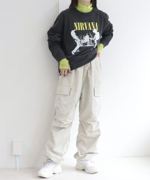 GOOD ROCK SPEED（グッドロックスピード）の「【GOOD ROCK SPEED】NIRVANA BAND ロンT（Tシャツ/カットソー・レディース・チャコールグレー・FREE）」の14枚目の写真