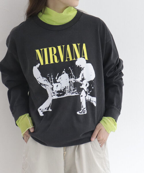 GOOD ROCK SPEED（グッドロックスピード）の「【GOOD ROCK SPEED】NIRVANA BAND ロンT（Tシャツ/カットソー・レディース・チャコールグレー・FREE）」の15枚目の写真