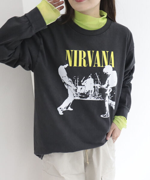 GOOD ROCK SPEED（グッドロックスピード）の「【GOOD ROCK SPEED】NIRVANA BAND ロンT（Tシャツ/カットソー・レディース・チャコールグレー・FREE）」の16枚目の写真