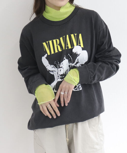 GOOD ROCK SPEED（グッドロックスピード）の「【GOOD ROCK SPEED】NIRVANA BAND ロンT（Tシャツ/カットソー・レディース・チャコールグレー・FREE）」の17枚目の写真