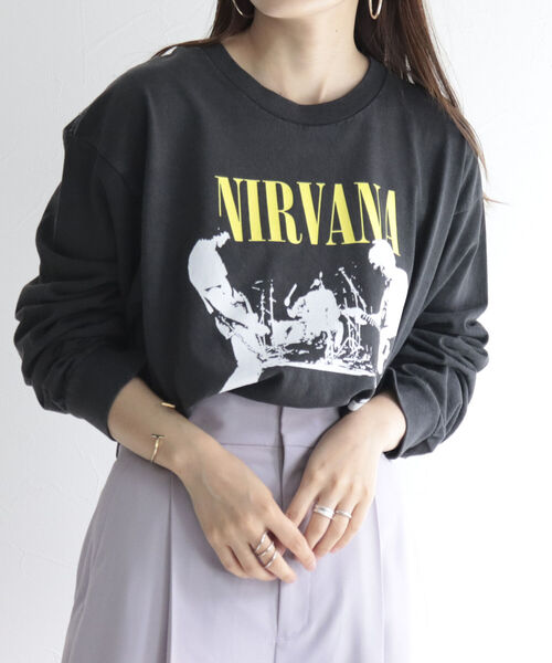 GOOD ROCK SPEED（グッドロックスピード）の「【GOOD ROCK SPEED】NIRVANA BAND ロンT（Tシャツ/カットソー・レディース・チャコールグレー・FREE）」の22枚目の写真