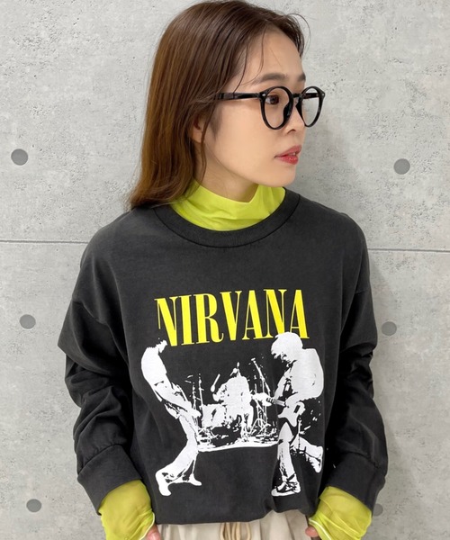 GOOD ROCK SPEED（グッドロックスピード）の「【GOOD ROCK SPEED】NIRVANA BAND ロンT（Tシャツ/カットソー・レディース・チャコールグレー・FREE）」の11枚目の写真