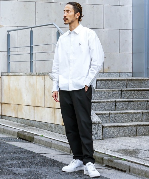 U.S. POLO ASSN.(ユーエスポロアッスン)の「【U.S.POLO ASSN. /ユーエスポロアッスン】別注 ワンポイント刺繍 ビッグシルエット チェック ストライプ シャツ(シャツ/ブラウス・メンズ・ホワイト/ブルー/インディゴブルー/チャコールグレー/ブラック・LARGE/MEDIUM)」の22枚目の写真