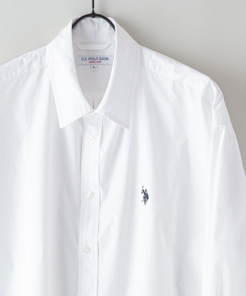 U.S. POLO ASSN.(ユーエスポロアッスン)の「【U.S.POLO ASSN. /ユーエスポロアッスン】別注 ワンポイント刺繍 ビッグシルエット チェック ストライプ シャツ(シャツ/ブラウス・メンズ・ホワイト/ブルー/インディゴブルー/チャコールグレー/ブラック・LARGE/MEDIUM)」の8枚目の写真