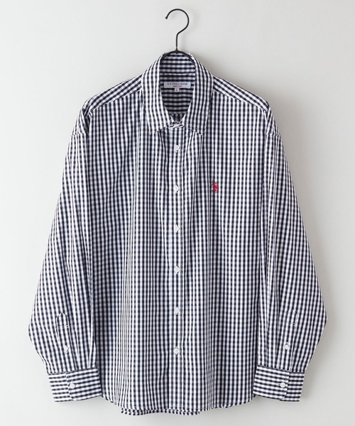 U.S. POLO ASSN.(ユーエスポロアッスン)の「【U.S.POLO ASSN. /ユーエスポロアッスン】別注 ワンポイント刺繍 ビッグシルエット チェック ストライプ シャツ(シャツ/ブラウス・メンズ・ホワイト/ブルー/インディゴブルー/チャコールグレー/ブラック・LARGE/MEDIUM)」の9枚目の写真
