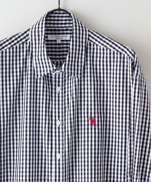 U.S. POLO ASSN.(ユーエスポロアッスン)の「【U.S.POLO ASSN. /ユーエスポロアッスン】別注 ワンポイント刺繍 ビッグシルエット チェック ストライプ シャツ(シャツ/ブラウス・メンズ・ホワイト/ブルー/インディゴブルー/チャコールグレー/ブラック・LARGE/MEDIUM)」の10枚目の写真