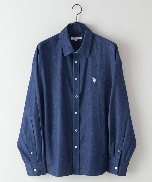 U.S. POLO ASSN.(ユーエスポロアッスン)の「【U.S.POLO ASSN. /ユーエスポロアッスン】別注 ワンポイント刺繍 ビッグシルエット チェック ストライプ シャツ(シャツ/ブラウス・メンズ・ホワイト/ブルー/インディゴブルー/チャコールグレー/ブラック・LARGE/MEDIUM)」の13枚目の写真