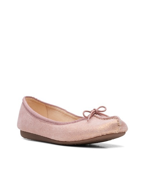 Clarks(クラークス)の「Freckle Ice / フレックルアイス(ピンクメタリック)(バレエシューズ・レディース・ピンク・UK5/UK6/UK4/UK3/UK3.5/UK4.5/UK5.5)」の2枚目の写真