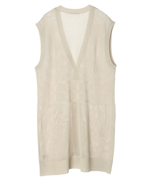 AMERICAN HOLIC（アメリカンホリック）の「Vネック透かし編みニットベスト（ベスト・レディース・ブラック/ライトグレー・L/M）」の21枚目の写真
