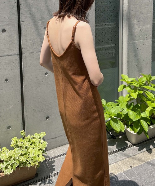 KOBE LETTUCE（コウベレタス）の「カップ付きサーマルキャミワンピース（ワンピース・レディース・ブラウン/グレー/ブラック・FREE）」の11枚目の写真