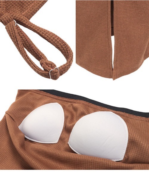 KOBE LETTUCE（コウベレタス）の「カップ付きサーマルキャミワンピース（ワンピース・レディース・ブラウン/グレー/ブラック・FREE）」の15枚目の写真