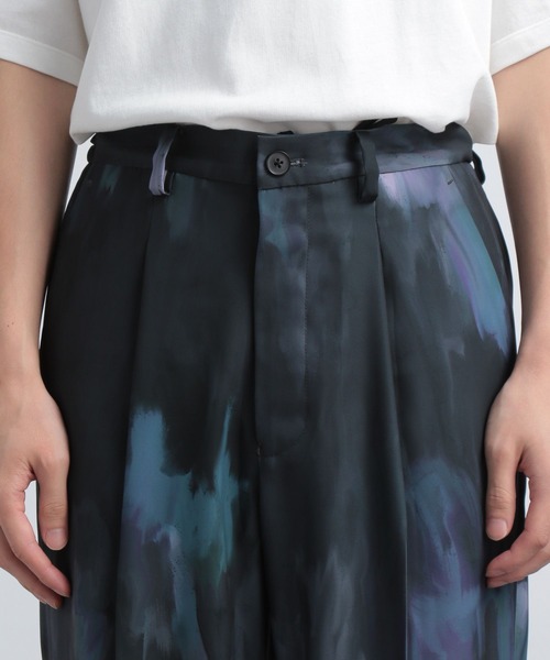 HARE（ハレ）の「【SETUP対応】ブラーアートトロミワイドフレアパンツ(HARE)（その他パンツ・メンズ・ブラック系その他/グリーン系その他・FREE）」の14枚目の写真