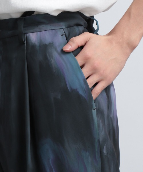 HARE（ハレ）の「【SETUP対応】ブラーアートトロミワイドフレアパンツ(HARE)（その他パンツ・メンズ・ブラック系その他/グリーン系その他・FREE）」の15枚目の写真