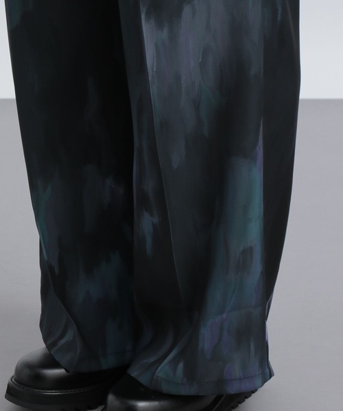 HARE（ハレ）の「【SETUP対応】ブラーアートトロミワイドフレアパンツ(HARE)（その他パンツ・メンズ・ブラック系その他/グリーン系その他・FREE）」の18枚目の写真