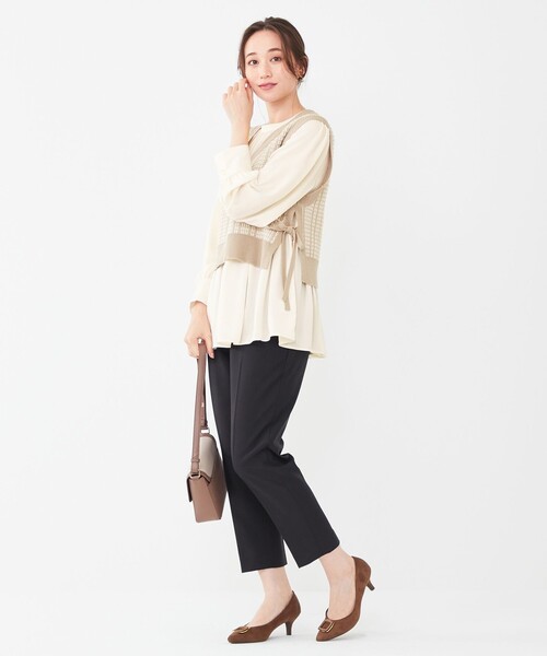 ANY SIS(エニィスィス)の「【2SET】ニットベスト×チュニック ブラウス(シャツ/ブラウス・レディース・ブラック系/ベージュ系/パープル系・2)」の14枚目の写真