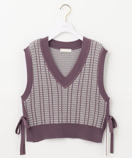 ANY SIS(エニィスィス)の「【2SET】ニットベスト×チュニック ブラウス(シャツ/ブラウス・レディース・ブラック系/ベージュ系/パープル系・2)」の22枚目の写真