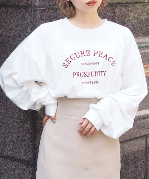 tiptop(ティップトップ)の「ロゴ刺繍アソートBIGロンT(Tシャツ/カットソー・レディース・ホワイト系その他/ホワイト系その他2/ホワイト系その他3/ホワイト系その他4/ホワイト系その他5/ホワイト系その他6・FREE)」の4枚目の写真