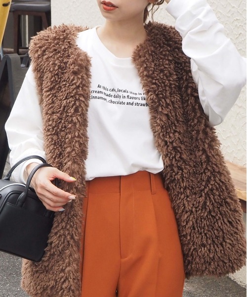 tiptop(ティップトップ)の「ロゴ刺繍アソートBIGロンT(Tシャツ/カットソー・レディース・ホワイト系その他/ホワイト系その他2/ホワイト系その他3/ホワイト系その他4/ホワイト系その他5/ホワイト系その他6・FREE)」の6枚目の写真
