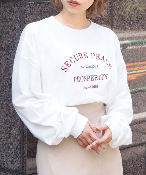 tiptop(ティップトップ)の「ロゴ刺繍アソートBIGロンT(Tシャツ/カットソー・レディース・ホワイト系その他/ホワイト系その他2/ホワイト系その他3/ホワイト系その他4/ホワイト系その他5/ホワイト系その他6・FREE)」の17枚目の写真