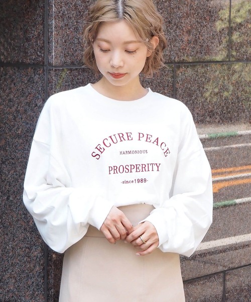 tiptop(ティップトップ)の「ロゴ刺繍アソートBIGロンT(Tシャツ/カットソー・レディース・ホワイト系その他/ホワイト系その他2/ホワイト系その他3/ホワイト系その他4/ホワイト系その他5/ホワイト系その他6・FREE)」の13枚目の写真