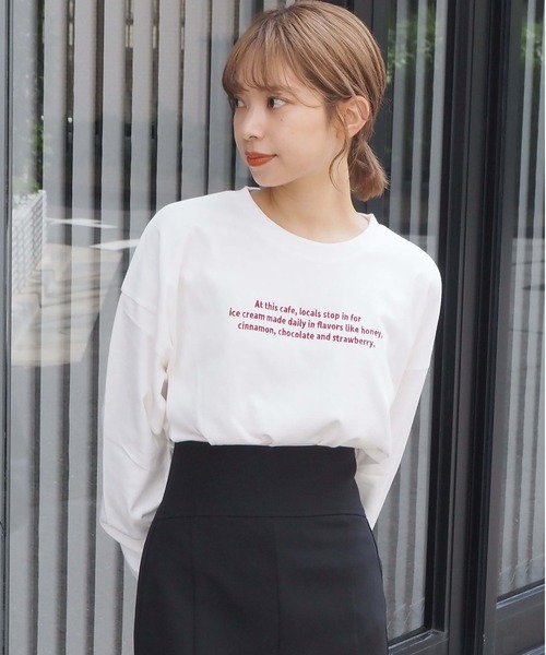 tiptop(ティップトップ)の「ロゴ刺繍アソートBIGロンT(Tシャツ/カットソー・レディース・ホワイト系その他/ホワイト系その他2/ホワイト系その他3/ホワイト系その他4/ホワイト系その他5/ホワイト系その他6・FREE)」の22枚目の写真
