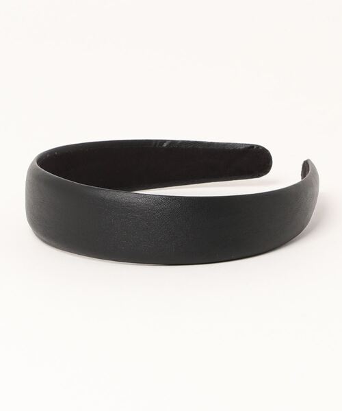 CIAOPANIC(チャオパニック)の「フェイクレザーワイドカチューシャ(カチューシャ・レディース・ブラック/アイボリー・FREE)」の3枚目の写真