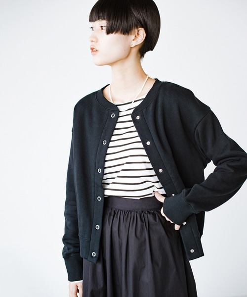 haco!(ハコ)の「さっと羽織るとコーデが仕上がる!PBPオーガニックコットン 無敵のスナップボタンカーディガン(カーディガン/ボレロ・レディース・ブラック・SMALL/MEDIUM/LARGE/X-LARGE)」の1枚目の写真