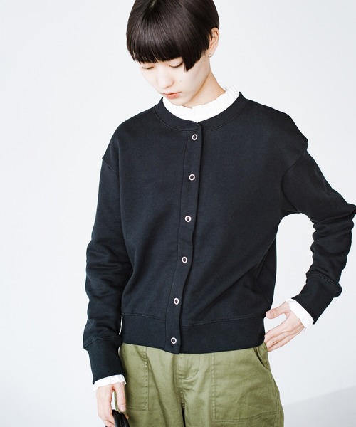 haco!(ハコ)の「さっと羽織るとコーデが仕上がる!PBPオーガニックコットン 無敵のスナップボタンカーディガン(カーディガン/ボレロ・レディース・ブラック・SMALL/MEDIUM/LARGE/X-LARGE)」の13枚目の写真