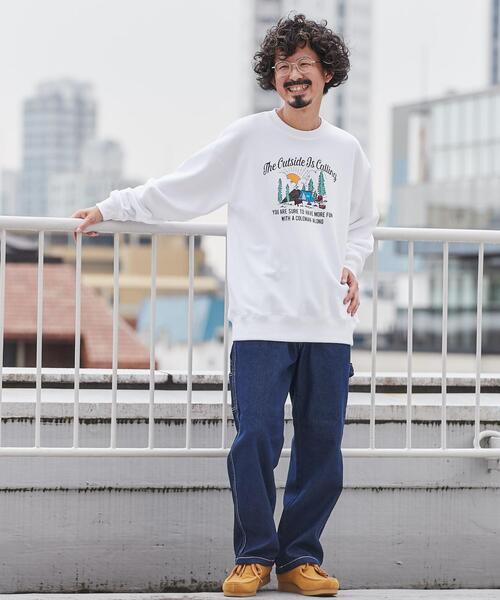 COLEMAN（コールマン）の「COLEMAN(コールマン)別注プリント裏毛クルーネックスウェット（スウェット・メンズ・ホワイト/グレー/ブラック/その他・M/S/L/XL）」の9枚目の写真