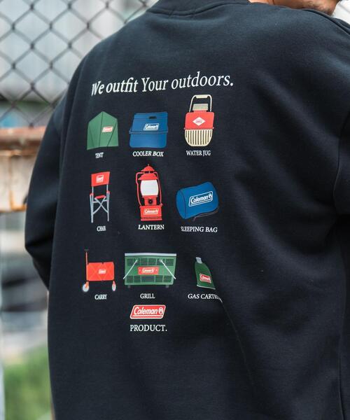 COLEMAN（コールマン）の「COLEMAN(コールマン)別注プリント裏毛クルーネックスウェット（スウェット・メンズ・ホワイト/グレー/ブラック/その他・M/S/L/XL）」の13枚目の写真