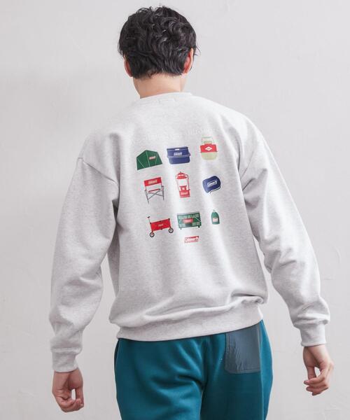 COLEMAN（コールマン）の「COLEMAN(コールマン)別注プリント裏毛クルーネックスウェット（スウェット・メンズ・ホワイト/グレー/ブラック/その他・M/S/L/XL）」の21枚目の写真