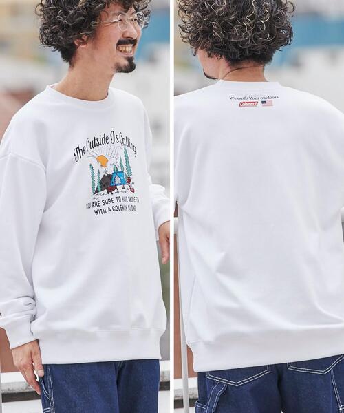 COLEMAN（コールマン）の「COLEMAN(コールマン)別注プリント裏毛クルーネックスウェット（スウェット・メンズ・ホワイト/グレー/ブラック/その他・M/S/L/XL）」の22枚目の写真