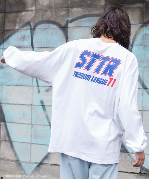 STARTER（スターター）の「∴WEGO/別注 STARTER BIGロンT（Tシャツ/カットソー・メンズ・ブラック/ホワイト・LARGE/MEDIUM）」の9枚目の写真