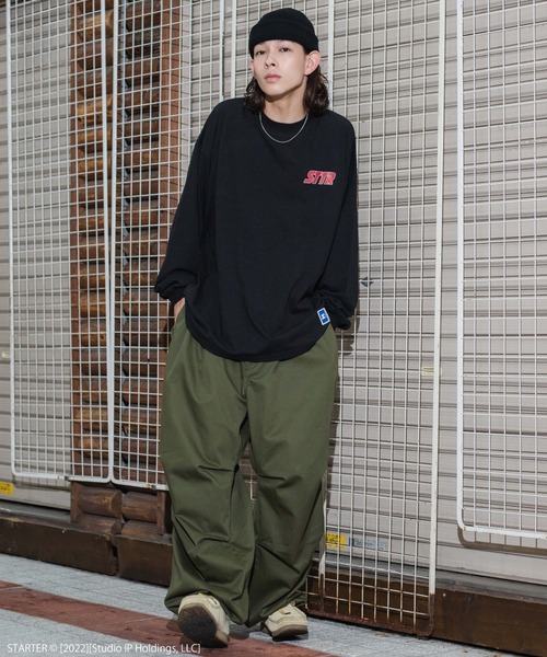 STARTER（スターター）の「∴WEGO/別注 STARTER BIGロンT（Tシャツ/カットソー・メンズ・ブラック/ホワイト・LARGE/MEDIUM）」の12枚目の写真