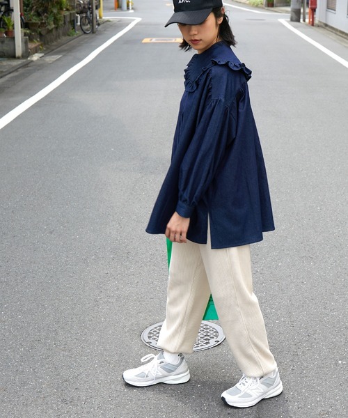 forksy.(フォルクシー)の「【forksy.】鬼ワッフルジョガーパンツ(その他パンツ・レディース・アイボリー/チャコール・FREE)」の6枚目の写真