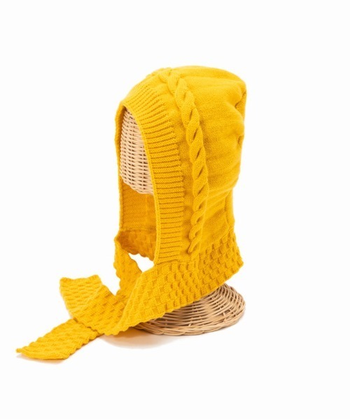 Casselini（キャセリーニ）の「Casselini(キャセリーニ)バラクラバマフラー（ニットキャップ/ビーニー・レディース・アイボリー/ブラック/ブルー/イエロー・FREE）」の11枚目の写真