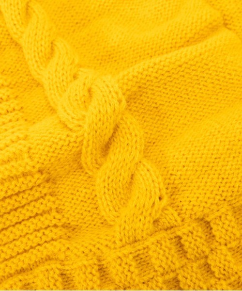 Casselini（キャセリーニ）の「Casselini(キャセリーニ)バラクラバマフラー（ニットキャップ/ビーニー・レディース・アイボリー/ブラック/ブルー/イエロー・FREE）」の10枚目の写真