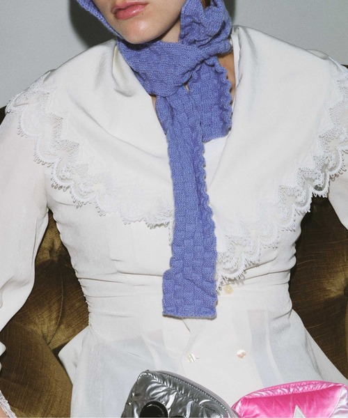 Casselini（キャセリーニ）の「Casselini(キャセリーニ)バラクラバマフラー（ニットキャップ/ビーニー・レディース・アイボリー/ブラック/ブルー/イエロー・FREE）」の19枚目の写真