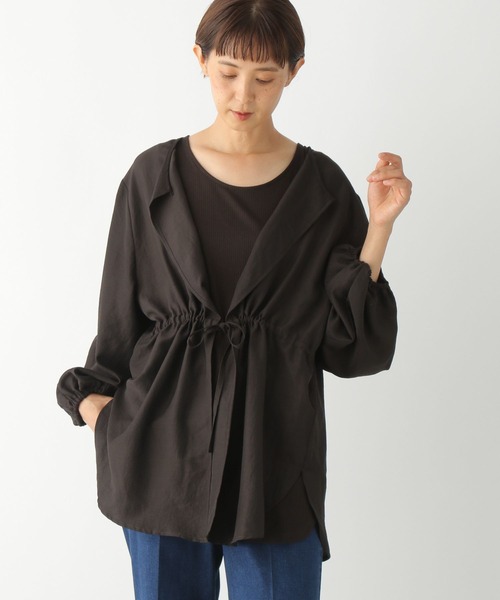 LEPSIM（レプシィム）の「2ピースセット2WAYデザインブラウス2　123409（シャツ/ブラウス・レディース・ブラック/ブラウン/オフホワイト・FREE）」の2枚目の写真